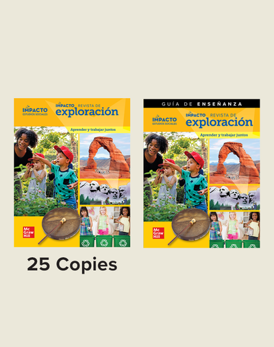 IMPACTO Social Studies, Aprender y trabajar juntos, Grade K, Explorer Magazine Class Set (25) with Teaching Guide
