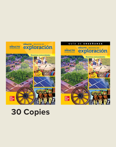 IMPACTO Social Studies, Nuestras comunidades, Grade 3, Explorer Magazine Class Set (30) with Teaching Guide