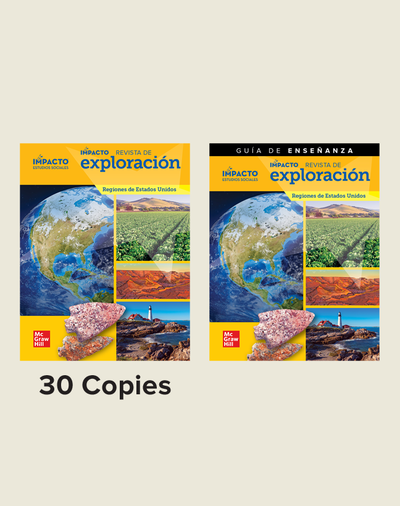 IMPACTO Social Studies, Regiones de Estados Unidos, Grade 4, Explorer Magazine Class Set (30) with Teaching Guide