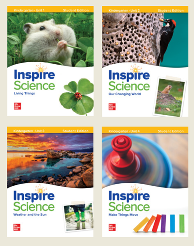 Inspire Science Grade K, Print Student Edition Bundle (Units 1-4) 