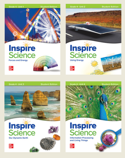 Inspire Science Grade 4, Print Student Edition Bundle (Units 1-4)