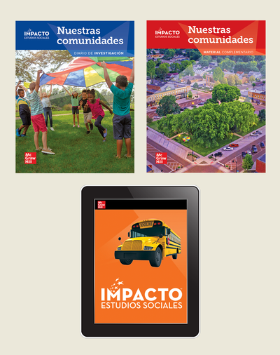 IMPACTO Social Studies, Nuestras comunidades, Grade 3, Foundational Print & Digital Student Bundle, 6 year subscription