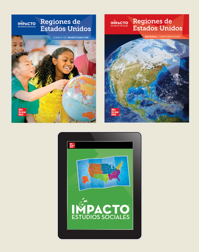 IMPACTO Social Studies, Regiones de Estados Unidos, Grade 4, Foundational Print & Digital Student Bundle, 1 year subscription