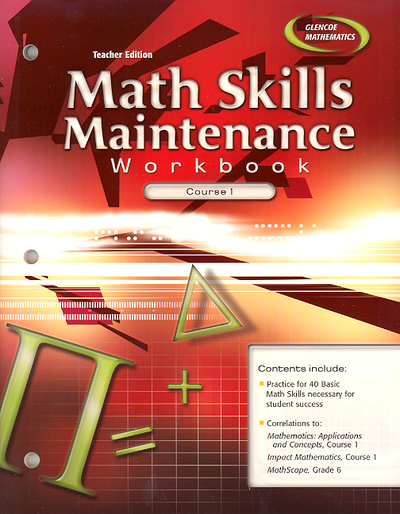 Math Skills Maintenance Workbook: Course 1, Teacher Edition