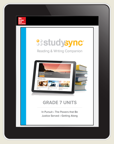 StudySync ELA Grade 7, Student/R&W and 2 Novels Bundle, 6 year