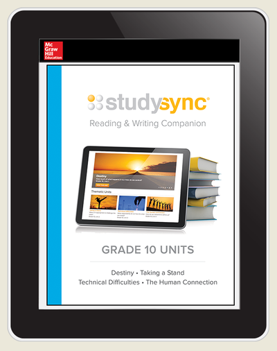 StudySync ELA Grade 10, Student/R&W and 2 Novels Bundle, 6 year