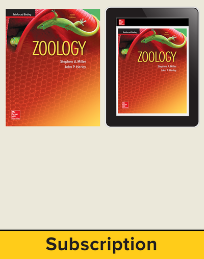 Miller, Zoology, 2016, 10e (Reinforced Binding) Standard Student Bundle, 1-year subscription
