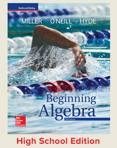 Miller, Beginning Algebra, 2018, 5e, Student Edition