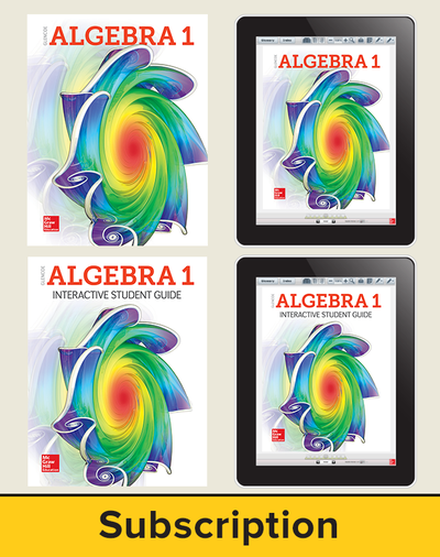 Glencoe Algebra 1, Student Bundle + ISG (1 YR Print + 6 YR ISG + 6 YR Digital), 6-year subscription