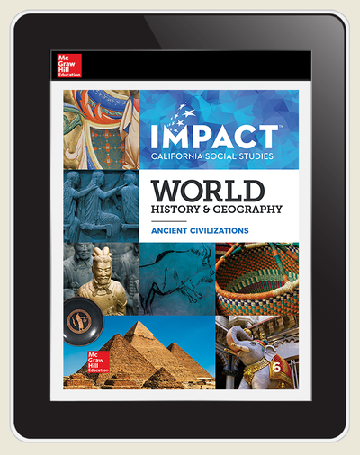 IMPACT: California, Grade 6, Online Student Edition, 1 Year Subscription, World History & Geography, Ancient Times