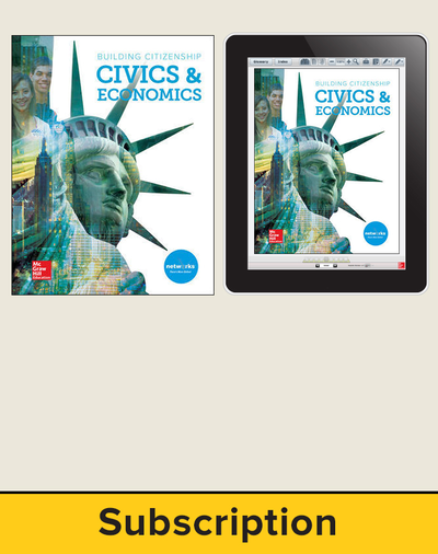 Building Citizenship: Civics & Economics, Student Suite with SmartBook Bundle, 7-year subscription