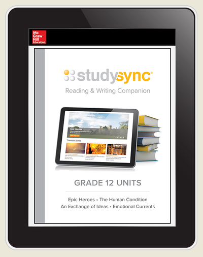 StudySync ELA Grades 12, Student/R&W Units and 2 Novel Bundle, 6-year