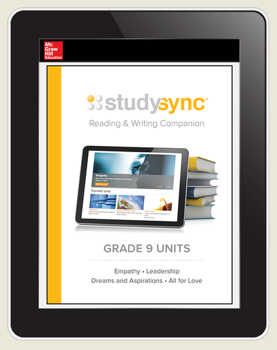StudySync ELA Grade 9, Student/R&W Units and 2 Novels Bundle, 6 year