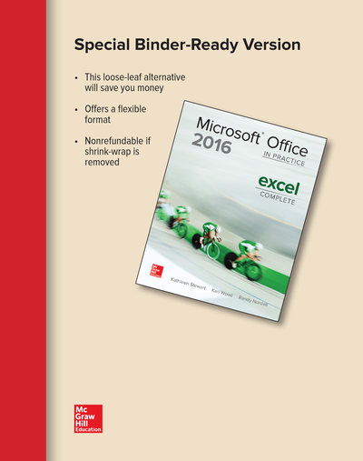 Looseleaf for Microsoft Office Excel 2016 Complete: In Practice