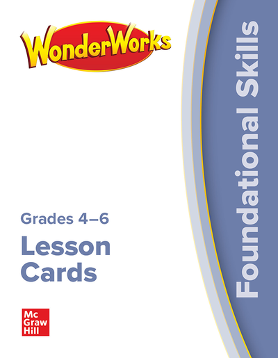 WonderWorks Grades 4-6 Foundational Skills Lesson Cards