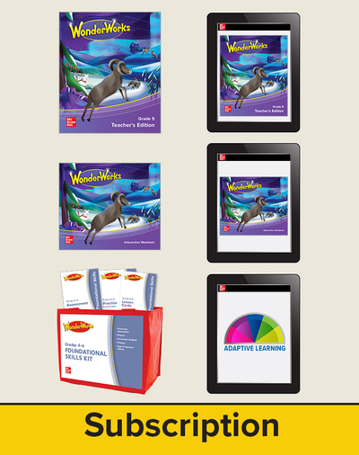 WonderWorks Grade 5 Comprehensive Classroom Package with 1 Year Subscription