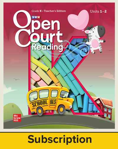 Open Court Reading Grade K Comprehensive Student Print and Digital Bundle, 6 Year Subscription