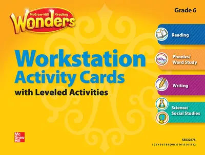 Reading Wonders, Grade 6, Workstation Activity Cards Package Reading Wonders, Grade 6, Workstation Activity Cards Package