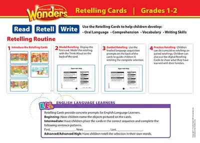 Reading Wonders, Grade 1, Retelling Cards Reading Wonders, Grade 1, Retelling Cards