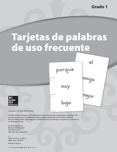 Lectura Maravillas, Grade 1, High Frequency Word Cards Lectura Maravillas, Grade 1, High Frequency Word Cards