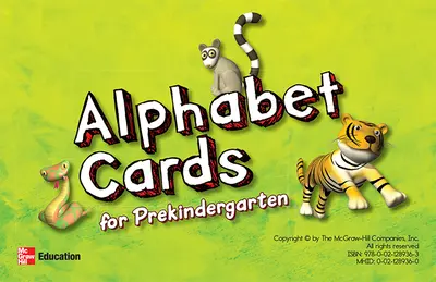 McGraw-Hill My Math, Grade PK, Alphabet Cards McGraw-Hill My Math, Grade PK, Alphabet Cards