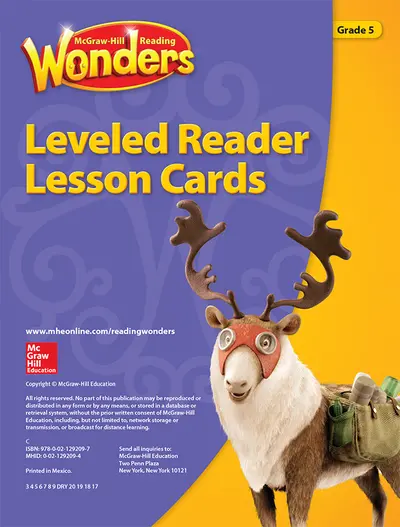 Reading Wonders Leveled Reader Lesson Cards Grade 5 Reading Wonders Leveled Reader Lesson Cards Grade 5