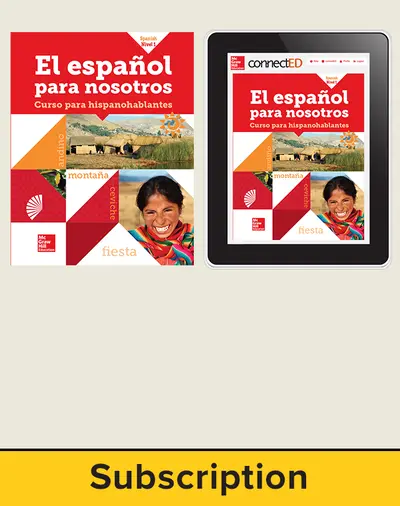 El Espanol para Nosotros Level 1 Student Edition with Online Student Edition, 6-year subscription El Espanol para Nosotros Level 1 Student Edition with Online Student Edition, 6-year subscription