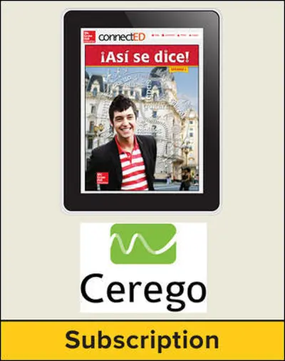 Asi se dice! Level 2, Student Embedded Add-On Cerego, 1-year subscription Asi se dice! Level 2, Student Embedded Add-On Cerego, 1-year subscription
