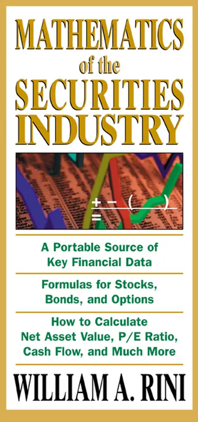 Mathematics of the Securities Industry Mathematics of the Securities Industry