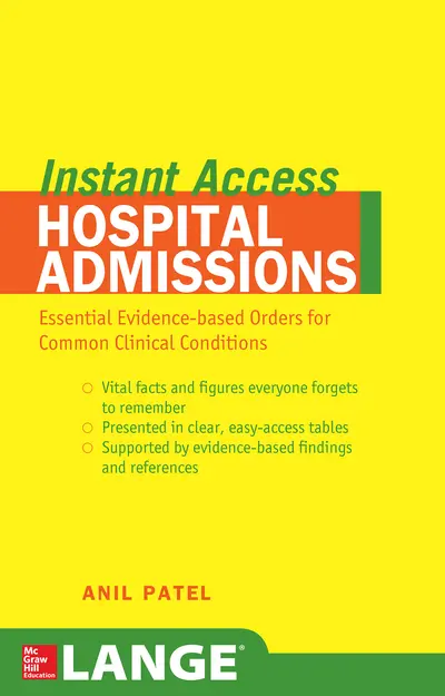 LANGE Instant Access Hospital Admissions LANGE Instant Access Hospital Admissions