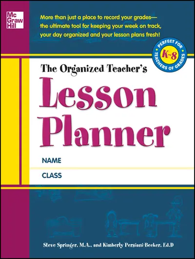 The Organized Teacher's Lesson Planner The Organized Teacher's Lesson Planner