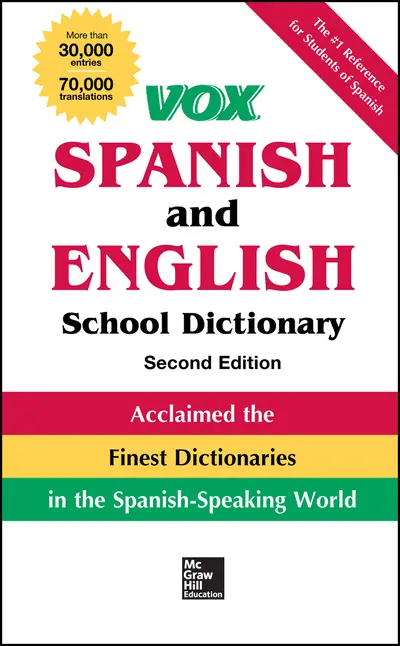 VOX Spanish and English School Dictionary, Hardcover, 2nd Edition