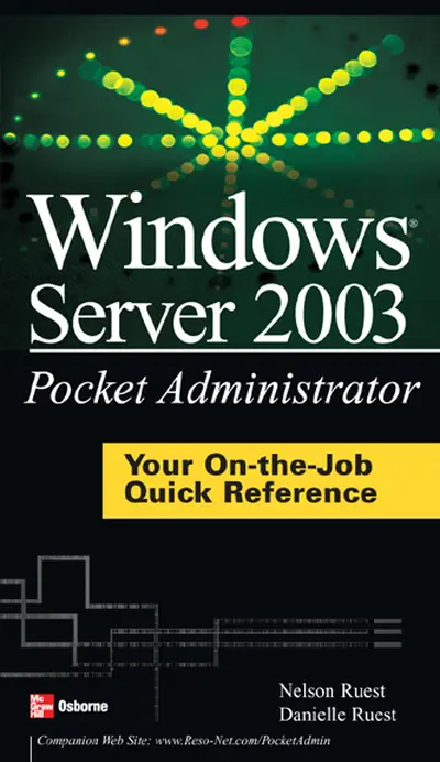 Windows Server 2003 Pocket Administrator Windows Server 2003 Pocket Administrator