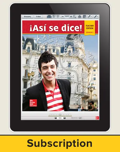 Asi se dice! Level 2, Teacher Lesson Center, 6-year subscription Asi se dice! Level 2, Teacher Lesson Center, 6-year subscription