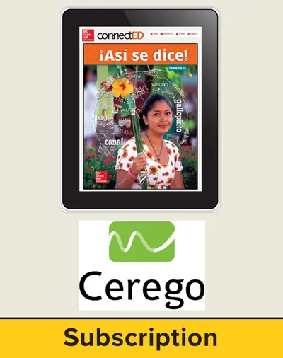 Asi se dice Level 1A, Student Learning Center with Cerego Digital Bundle, 3-year subscription Asi se dice Level 1A, Student Learning Center with Cerego Digital Bundle, 3-year subscription