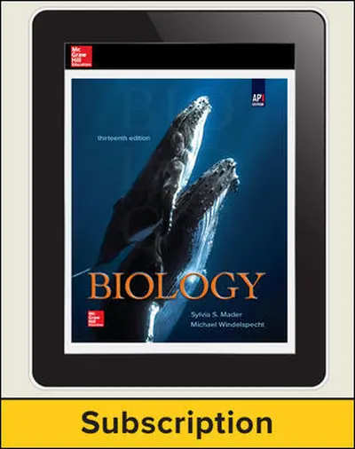 Mader, Biology, 2019, 13e (AP Edition), Digital Student Subscription, 8-year subscription