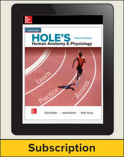 Shier, Hole's Human Anatomy & Physiology, 2019, 15e, Online Student Edition, 5-year subscription