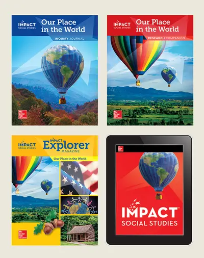IMPACT Social Studies, Our Place in the World, Grade 1, Complete Print & Digital Student Bundle, 1 year subscription IMPACT Social Studies, Our Place in the World, Grade 1, Complete Print & Digital Student Bundle, 1 year subscription