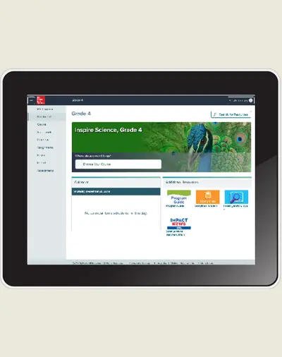 Inspire Science: Grade 4, Online Teacher Center, 1-Year Subscription Inspire Science: Grade 4, Online Teacher Center, 1-Year Subscription