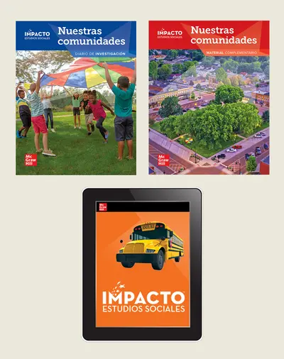 IMPACTO Social Studies, Nuestras comunidades, Grade 3, Foundational Print & Digital Student Bundle, 1 year subscription IMPACTO Social Studies, Nuestras comunidades, Grade 3, Foundational Print & Digital Student Bundle, 1 year subscription