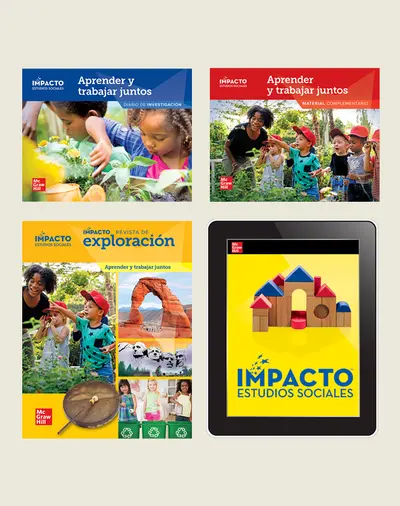 IMPACTO Social Studies, Aprender y trabajar juntos, Grade K, Complete Print & Digital Student Bundle, 1 year subscription IMPACTO Social Studies, Aprender y trabajar juntos, Grade K, Complete Print & Digital Student Bundle, 1 year subscription