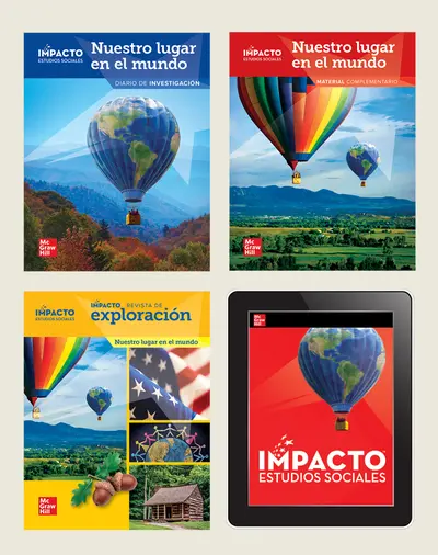IMPACTO Social Studies, Nuestro lugar en el mundo, Grade 1, Complete Print & Digital Student Bundle, 1 year subscription IMPACTO Social Studies, Nuestro lugar en el mundo, Grade 1, Complete Print & Digital Student Bundle, 1 year subscription