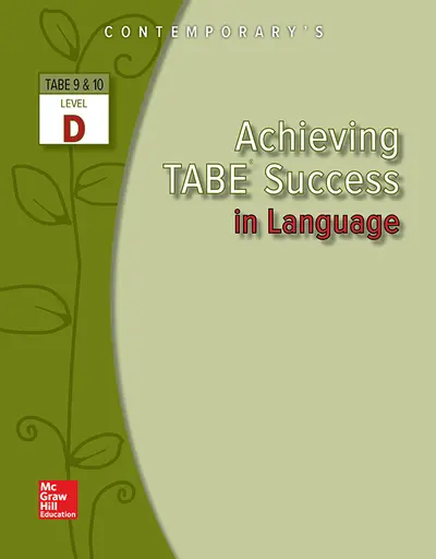 Achieving TABE Success In Language, Level D Workbook Achieving TABE Success In Language, Level D Workbook
