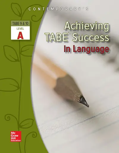 Achieving TABE Success In Language, Level A Workbook Achieving TABE Success In Language, Level A Workbook