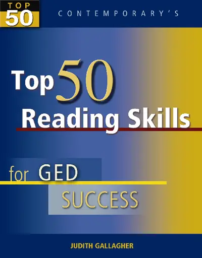 Top 50 Reading Skills for GED Success, Student Text Only Top 50 Reading Skills for GED Success, Student Text Only