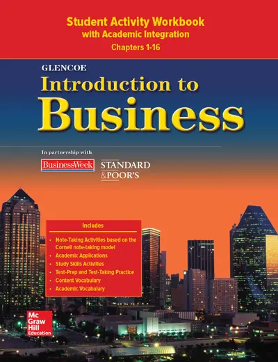 Introduction To Business, Chapters 1-16, Student Activity Workbook Introduction To Business, Chapters 1-16, Student Activity Workbook