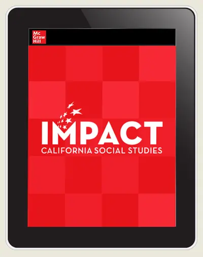 IMPACT: California, Grade 1, Online Teacher Center, 8-year subscription, A Child's Place in Time and Space IMPACT: California, Grade 1, Online Teacher Center, 8-year subscription, A Child's Place in Time and Space