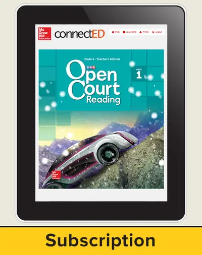Open Court Reading Grade 5 Teacher License, 6-year subscription Open Court Reading Grade 5 Teacher License, 6-year subscription