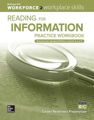 Workplace Skills Practice Workbook, Levels B/C, Reading for Information, 10-pack Workplace Skills Practice Workbook, Levels B/C, Reading for Information, 10-pack
