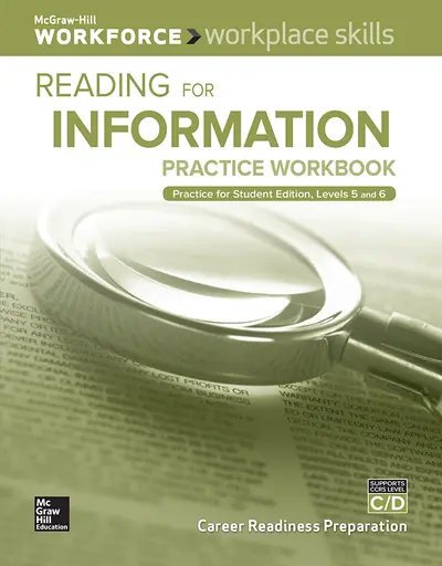 Workplace Skills Practice Workbook, Levels C/D, Reading for Information, 10-pack Workplace Skills Practice Workbook, Levels C/D, Reading for Information, 10-pack
